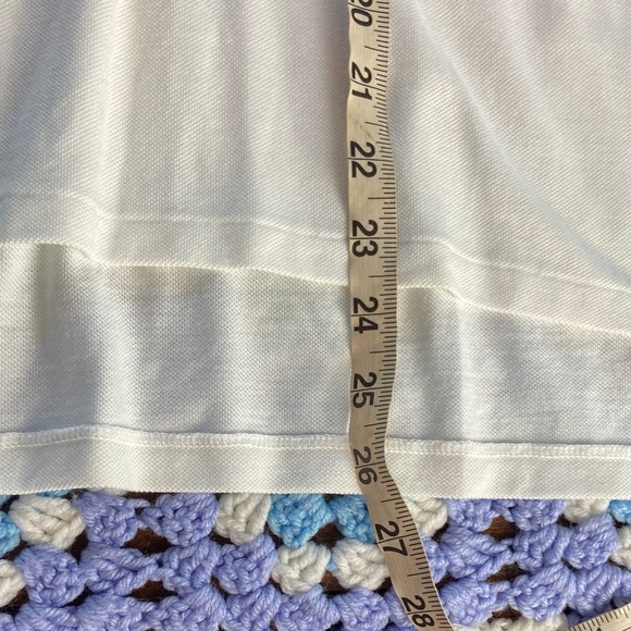 NWOT Polo Ralph Lauren Cream White Shirt hi-low monogram oversized embroidered s - Picture 9 of 9